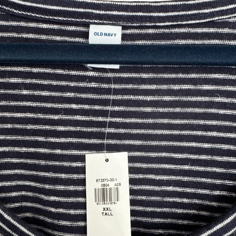 Navy/White Strip Linen Blend Knit Dress - NWT - Picture 3 of 8